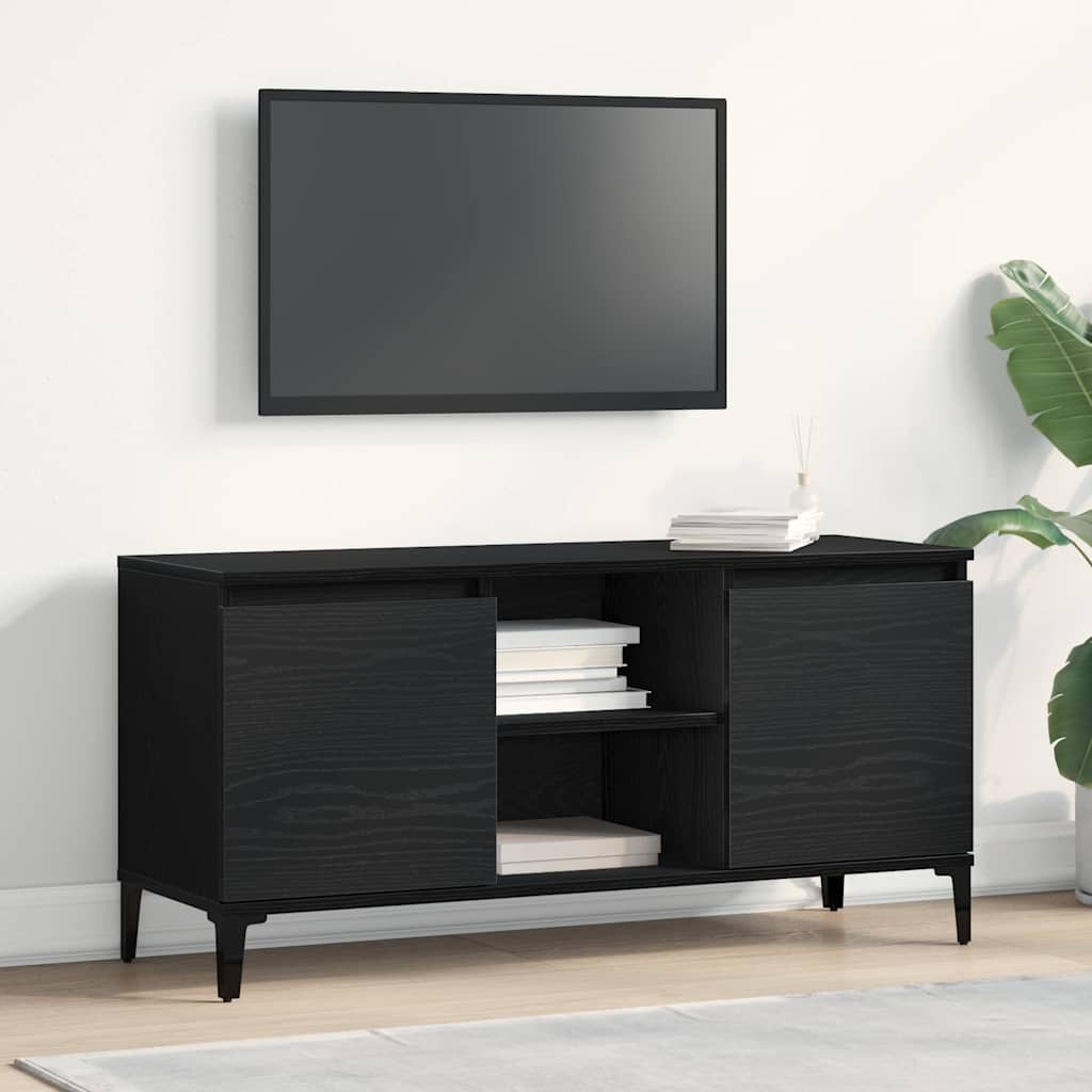 Mobile TV Nero 102 x 35 x 50 cm Legno multistrato