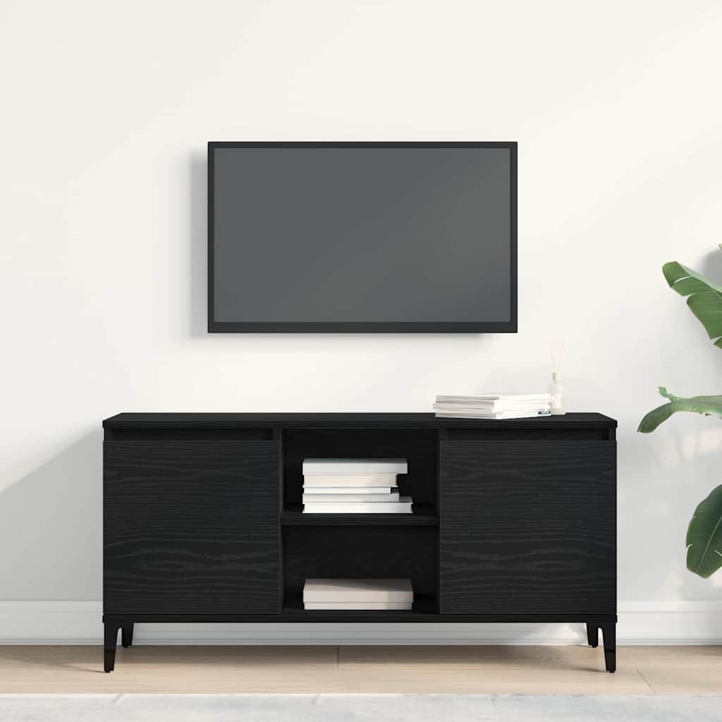 Mobile TV Nero 102 x 35 x 50 cm Legno multistrato