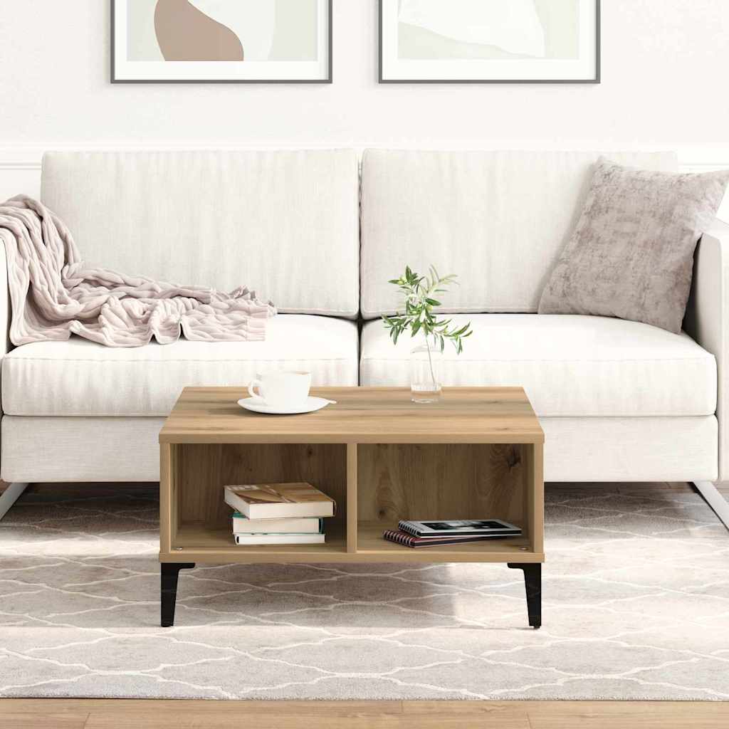 Tavolino da salotto Rovere artigianale 60 x 60 x 30 cm | homemem39