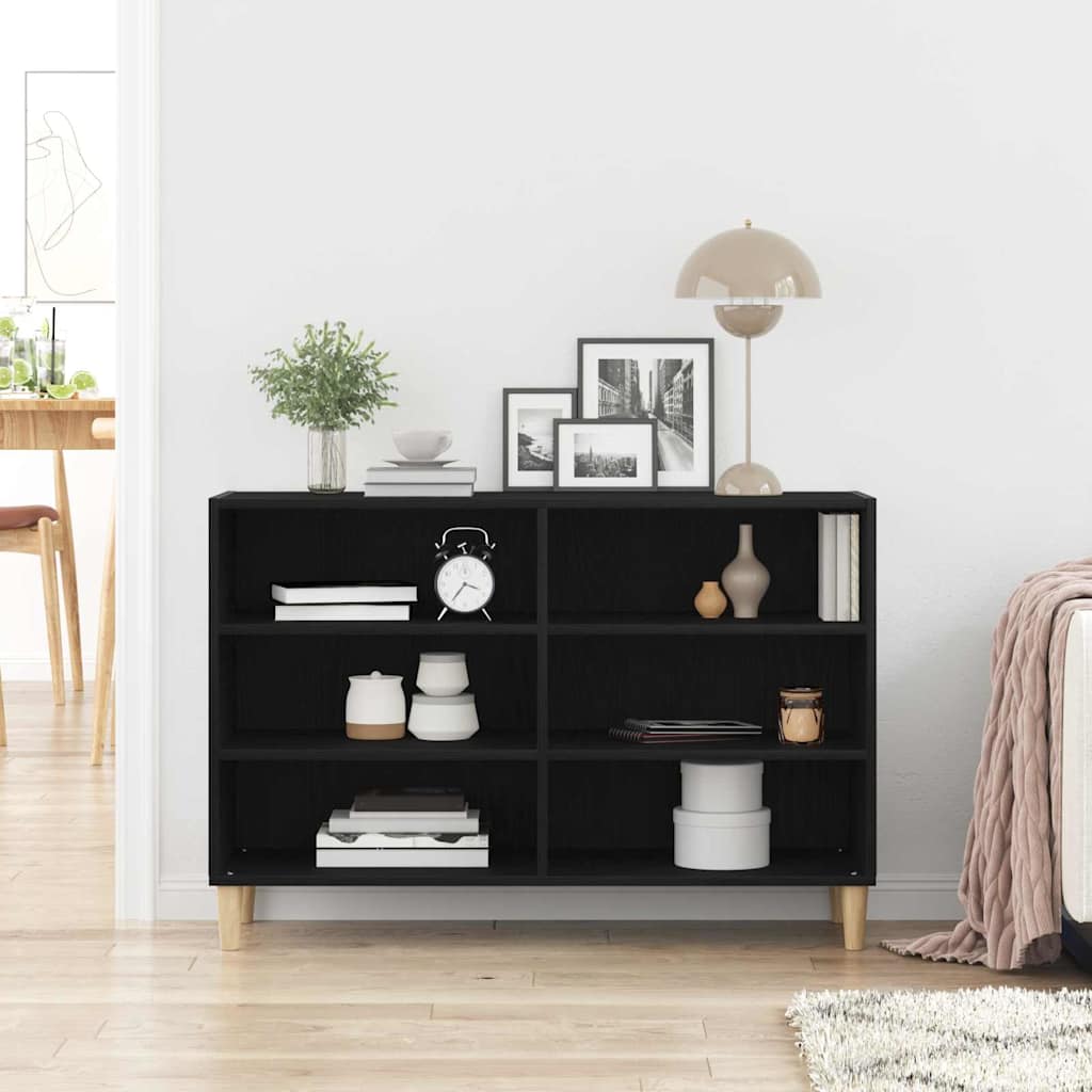 Credenza Rovere Nero 103,5 x 35 x 70 cm Legno multistrato | homemem39