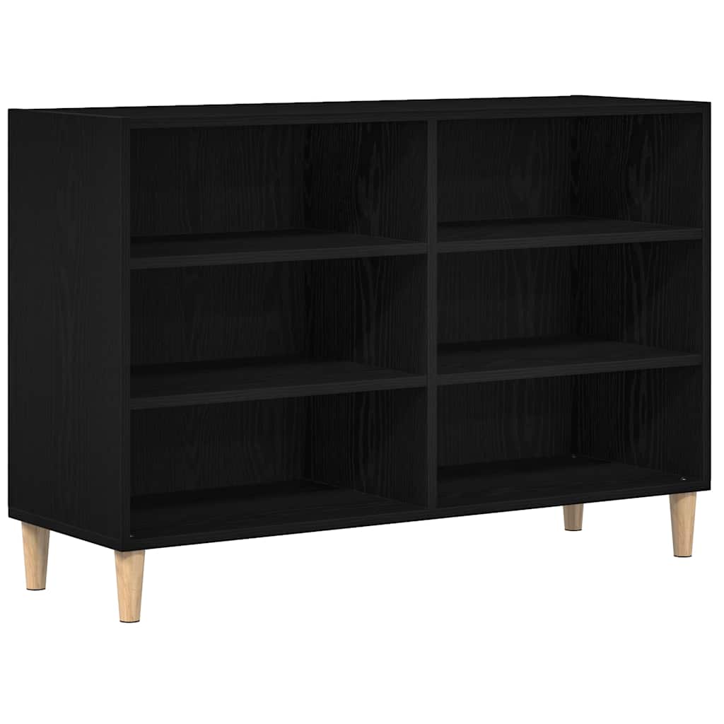 Credenza Rovere Nero 103,5 x 35 x 70 cm Legno multistrato | homemem39