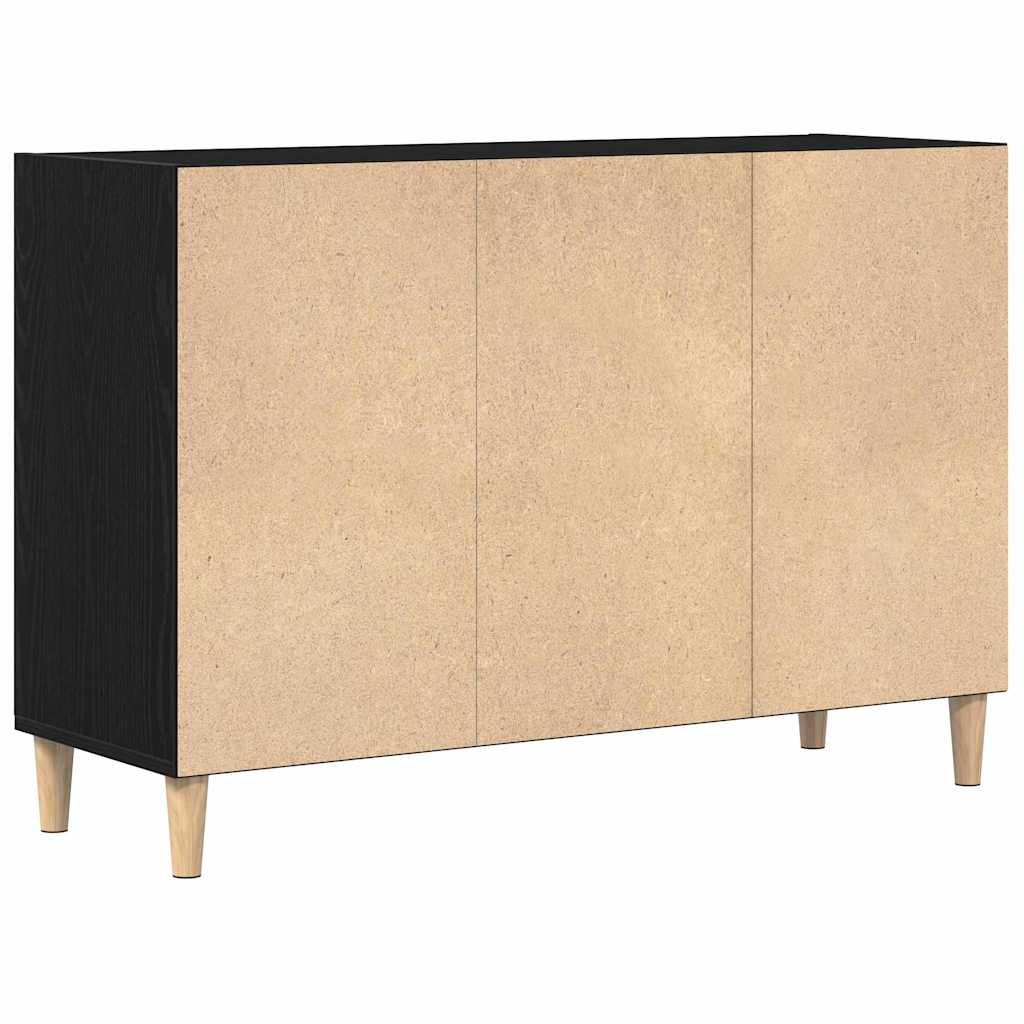 Credenza Rovere Nero 103,5 x 35 x 70 cm Legno multistrato | homemem39