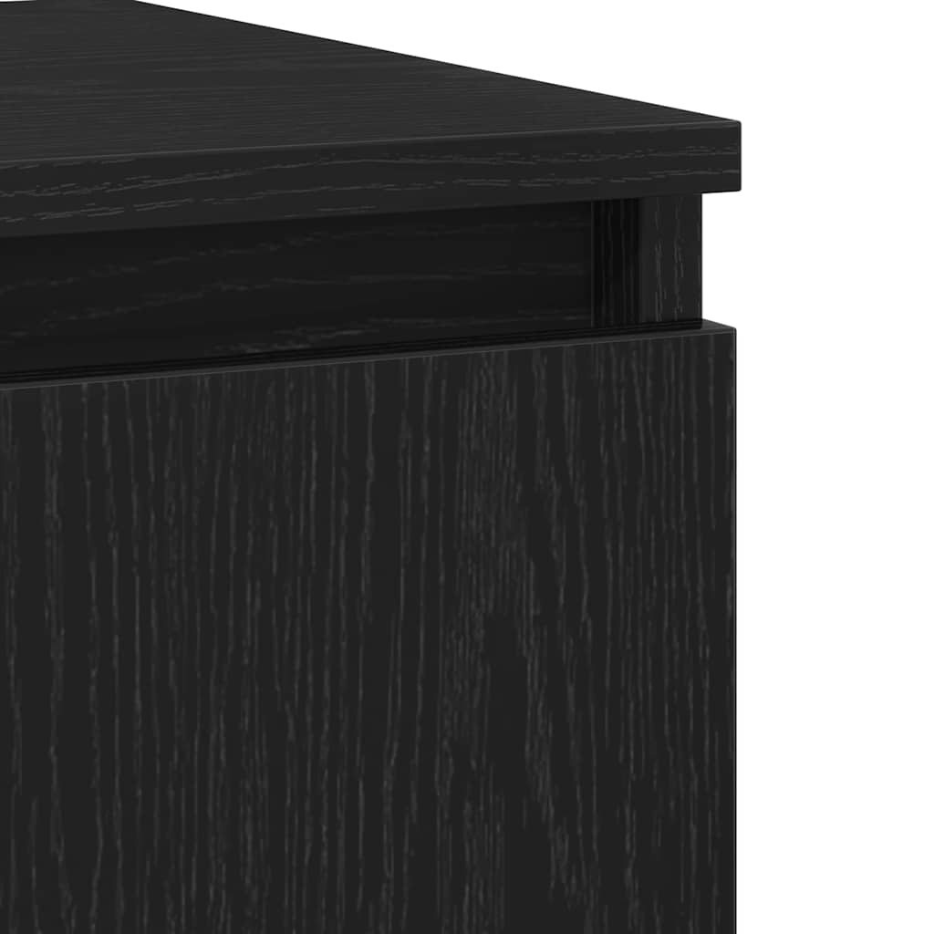 Credenza con cassetto Nero 104 x 35 x 70 cm Legno multistrato