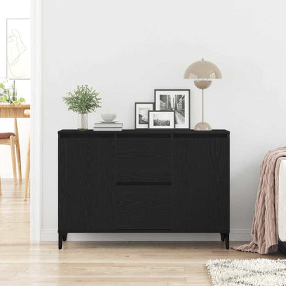 Credenza con cassetto Nero 104 x 35 x 70 cm Legno multistrato