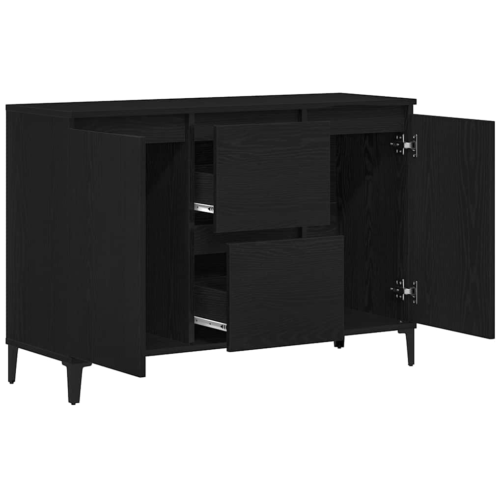 Credenza con cassetto Nero 104 x 35 x 70 cm Legno multistrato