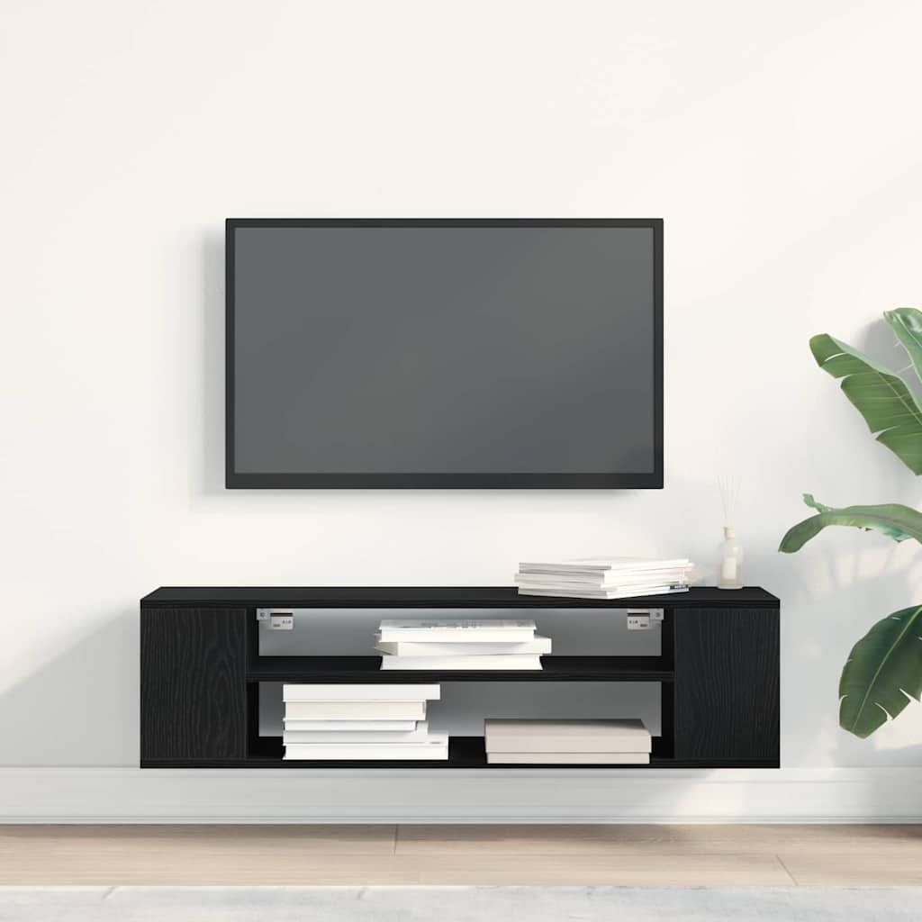 Mobile TV Nero 100 x 30 x 26.5 cm Legno multistrato