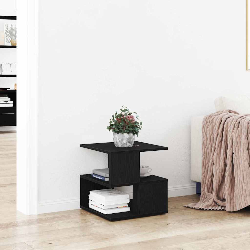 Tavolo laterale Rovere nero 40 x 40 x 40 cm Legno multistrato