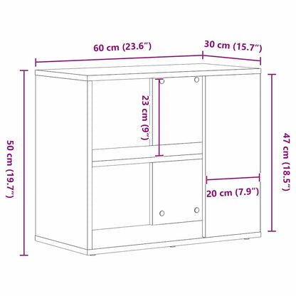 Credenza Nero 60 x 30 x 50 cm Legno multistrato - homemem39