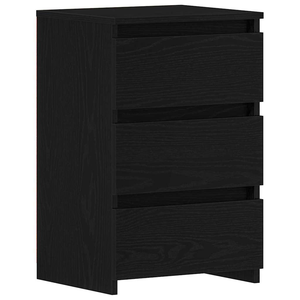 Armadio da Notte con cassetto Rovere nero 40 x 35 x 62.5 cm