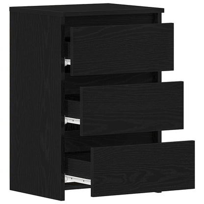 Armadio da Notte con cassetto Rovere nero 40 x 35 x 62.5 cm