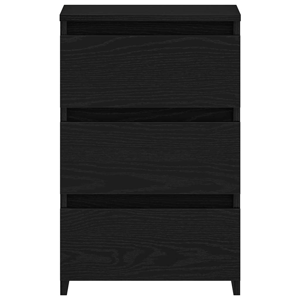 Armadio da Notte con cassetto Rovere nero 40 x 35 x 62.5 cm