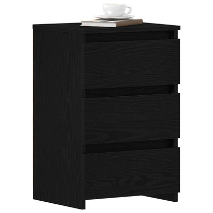 Armadio da Notte con cassetto Rovere nero 40 x 35 x 62.5 cm