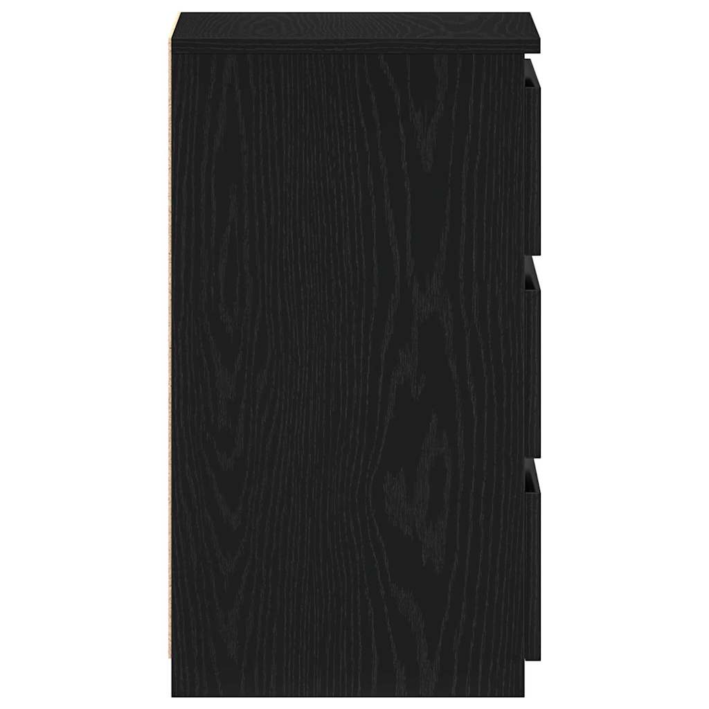 Armadio da Notte con cassetto Rovere nero 40 x 35 x 62.5 cm