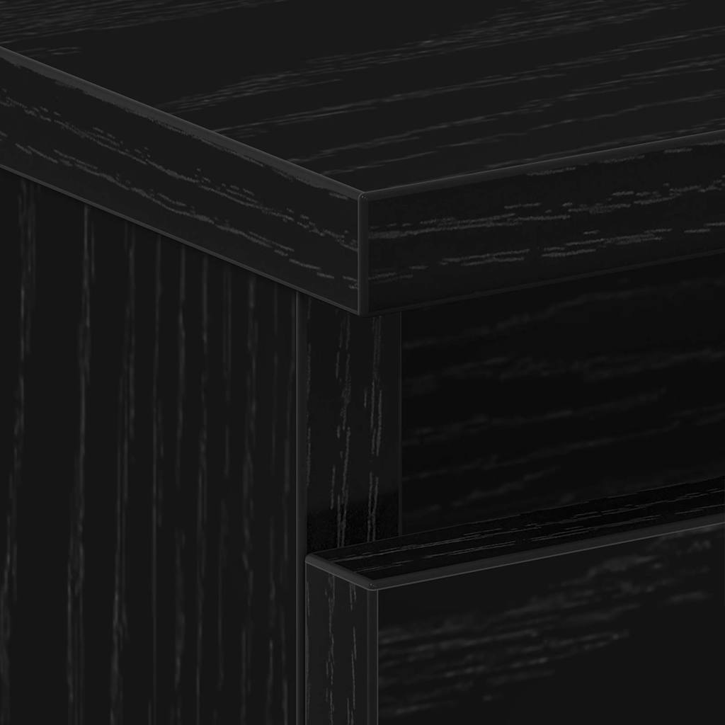 Armadio da Notte 2 pcs Rovere nero 40 x 35 x 62.5 cm