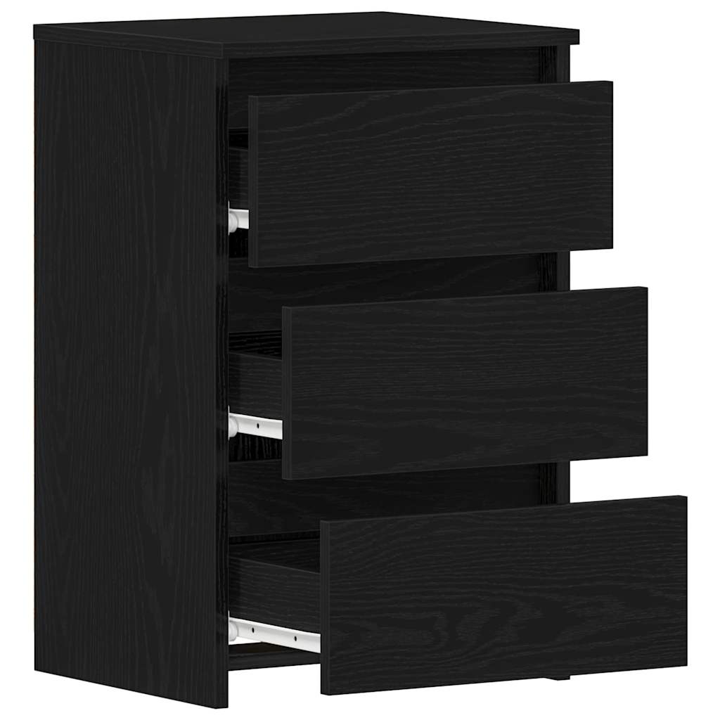 Armadio da Notte 2 pcs Rovere nero 40 x 35 x 62.5 cm
