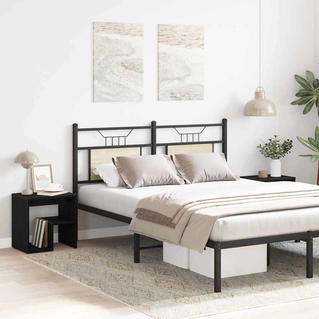 Armadio da Notte 2 pcs Rovere Nero 40 x 30 x 40 cm