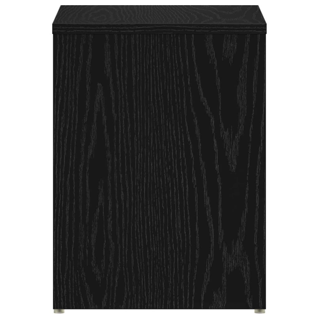 Armadio da Notte 2 pcs Rovere Nero 40 x 30 x 40 cm