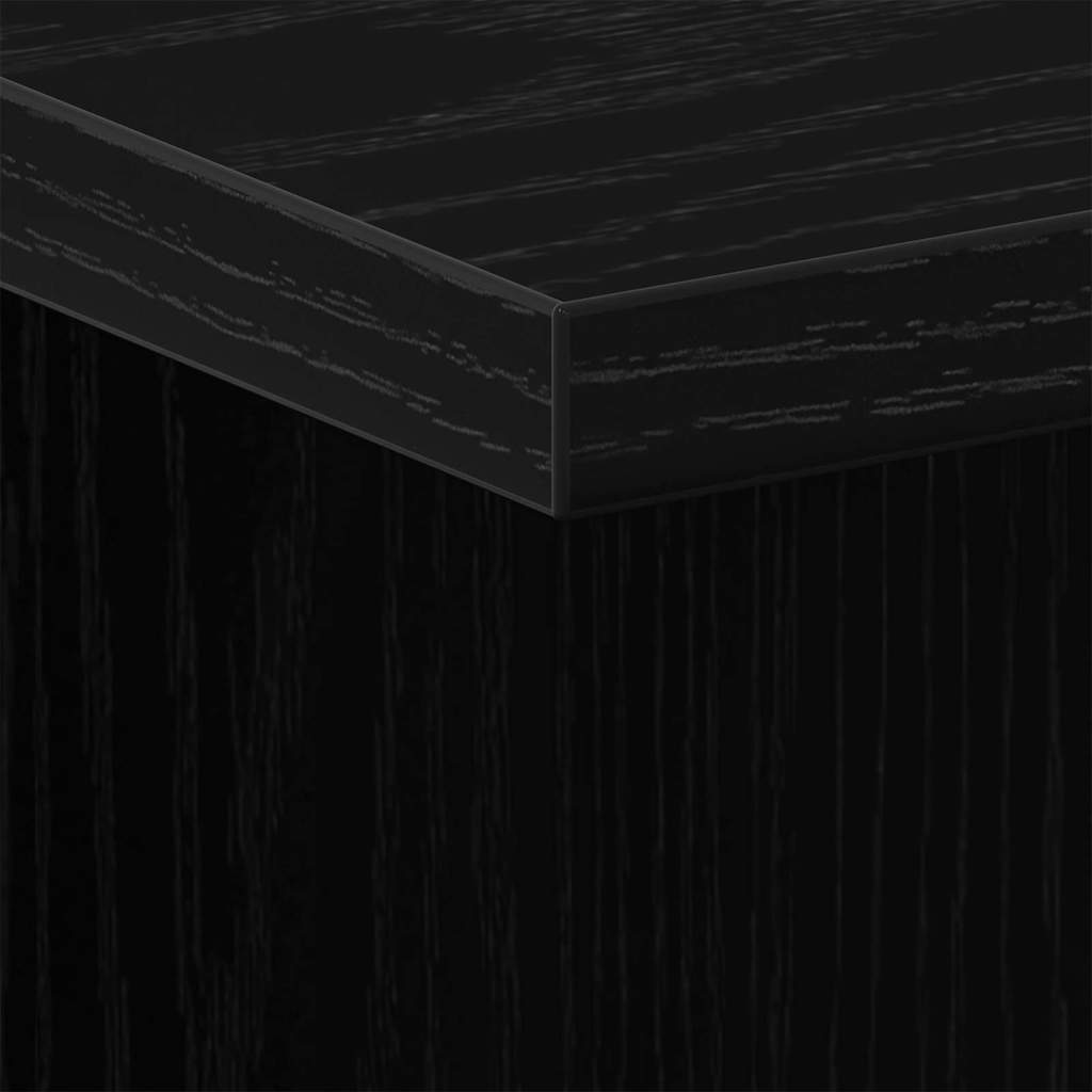 Armadio da Notte Rovere Nero 35 x 35 x 55 cm Legno multistrato | homemem39