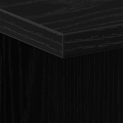 Armadio da Notte Rovere Nero 35 x 35 x 55 cm Legno multistrato | homemem39