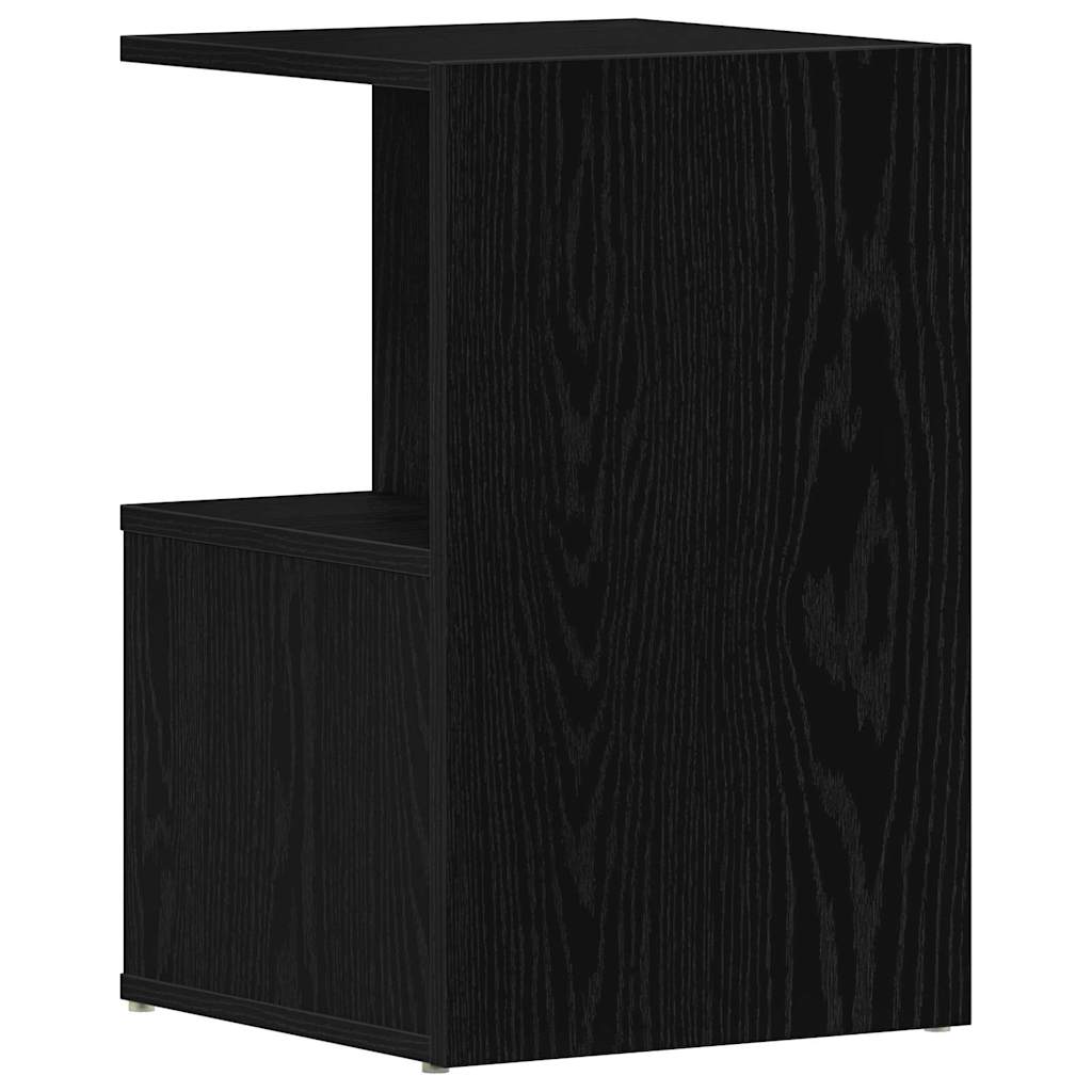 Armadio da Notte Rovere Nero 35 x 35 x 55 cm Legno multistrato | homemem39