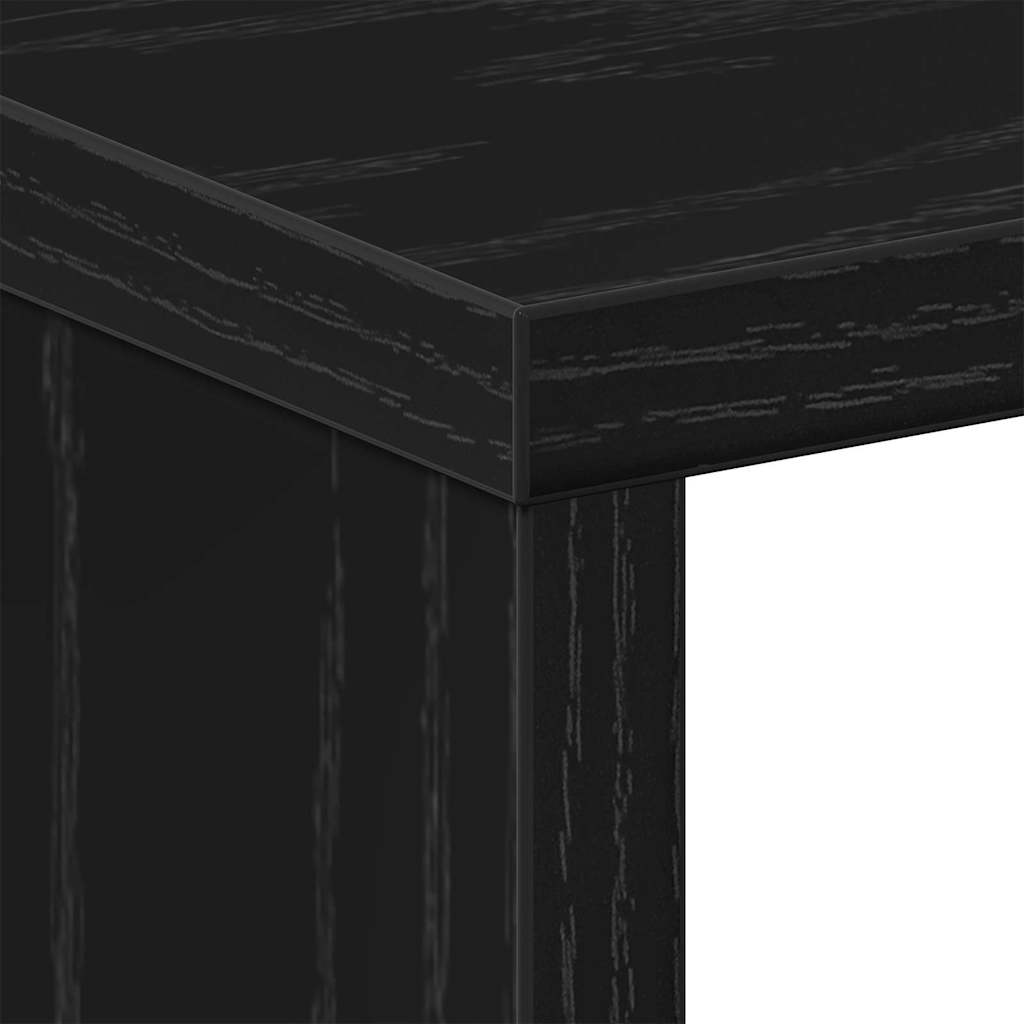 Armadio da Notte Rovere Nero 50 x 30 x 51,5 cm | homemem39