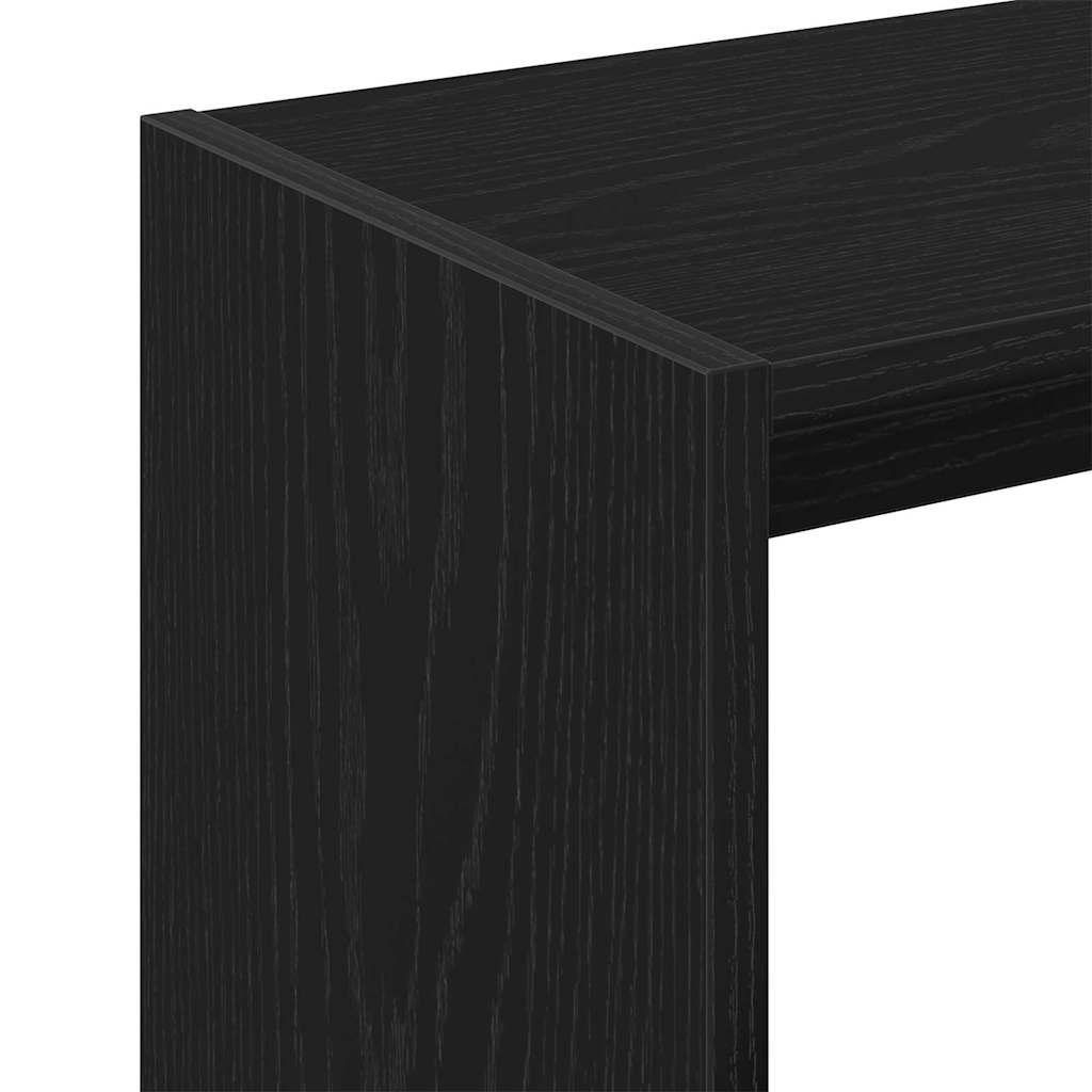 Tavolo laterale Rovere nero 50 x 26 x 50 cm Legno multistrato