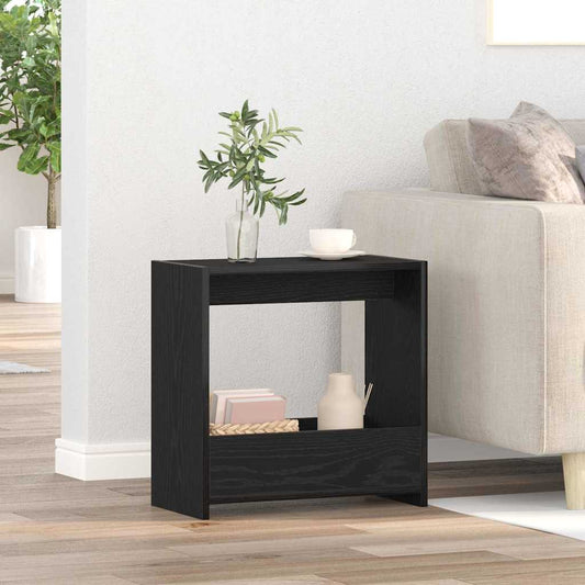Tavolo laterale Rovere nero 50 x 26 x 50 cm Legno multistrato