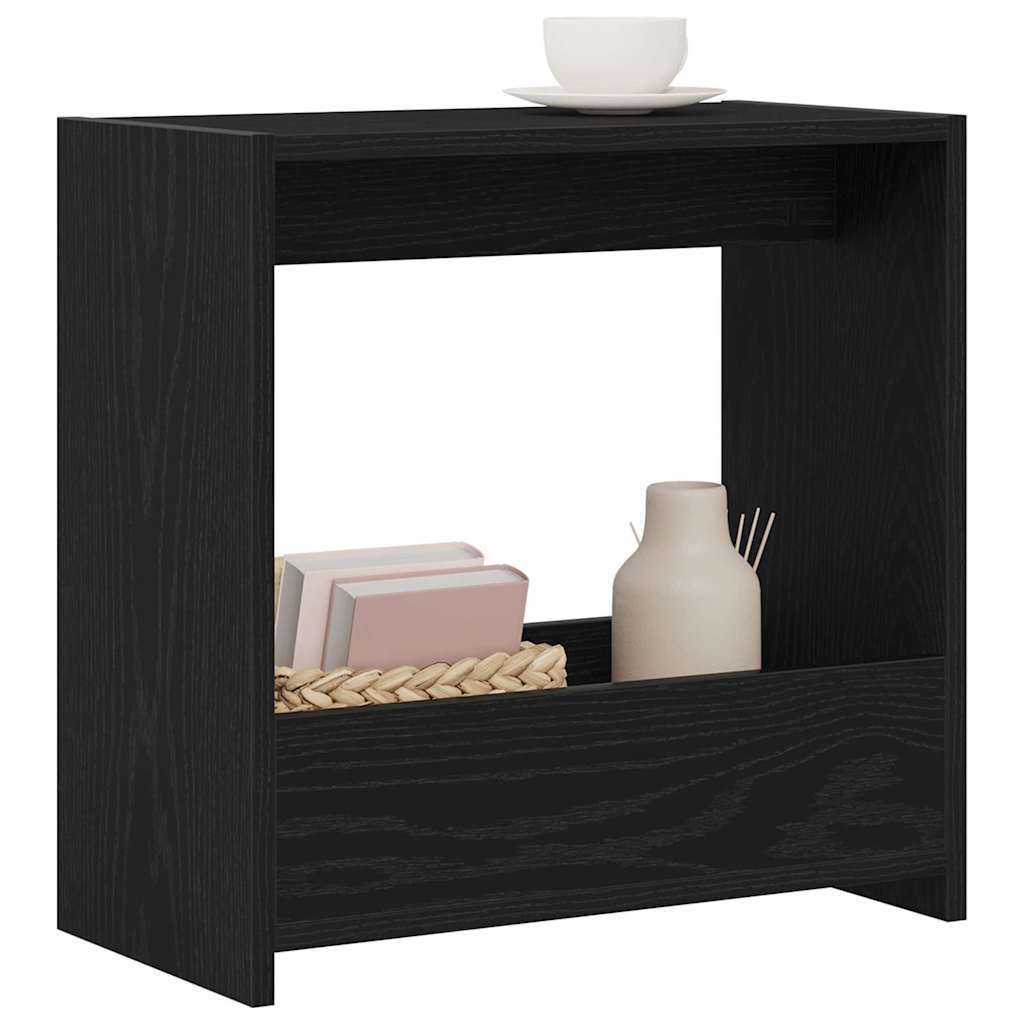 Tavolo laterale Rovere nero 50 x 26 x 50 cm Legno multistrato