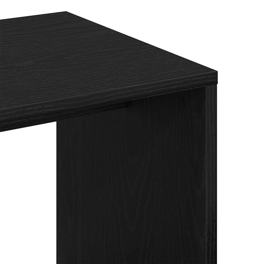 Tavolo laterale Rovere nero 59 x 36 x 38 cm Legno multistrato