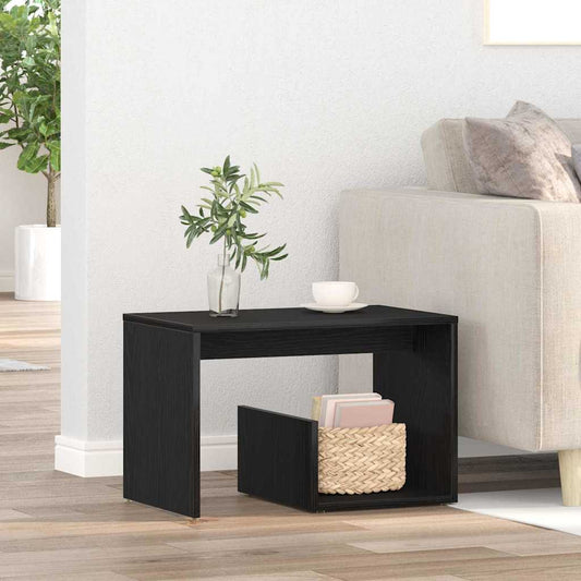 Tavolino Rovere Nero 59 x 36 x 38 cm Legno multistrato