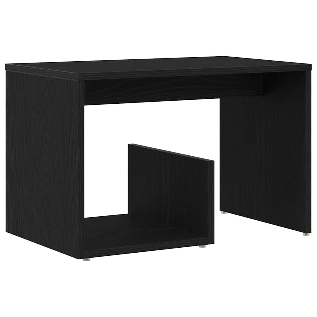 Tavolino Rovere Nero 59 x 36 x 38 cm Legno multistrato