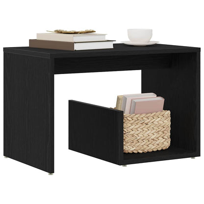 Tavolino Rovere Nero 59 x 36 x 38 cm Legno multistrato