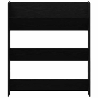 Armadio per scarpe da muro 2 pcs Rovere nero 80 x 18 x 90 cm