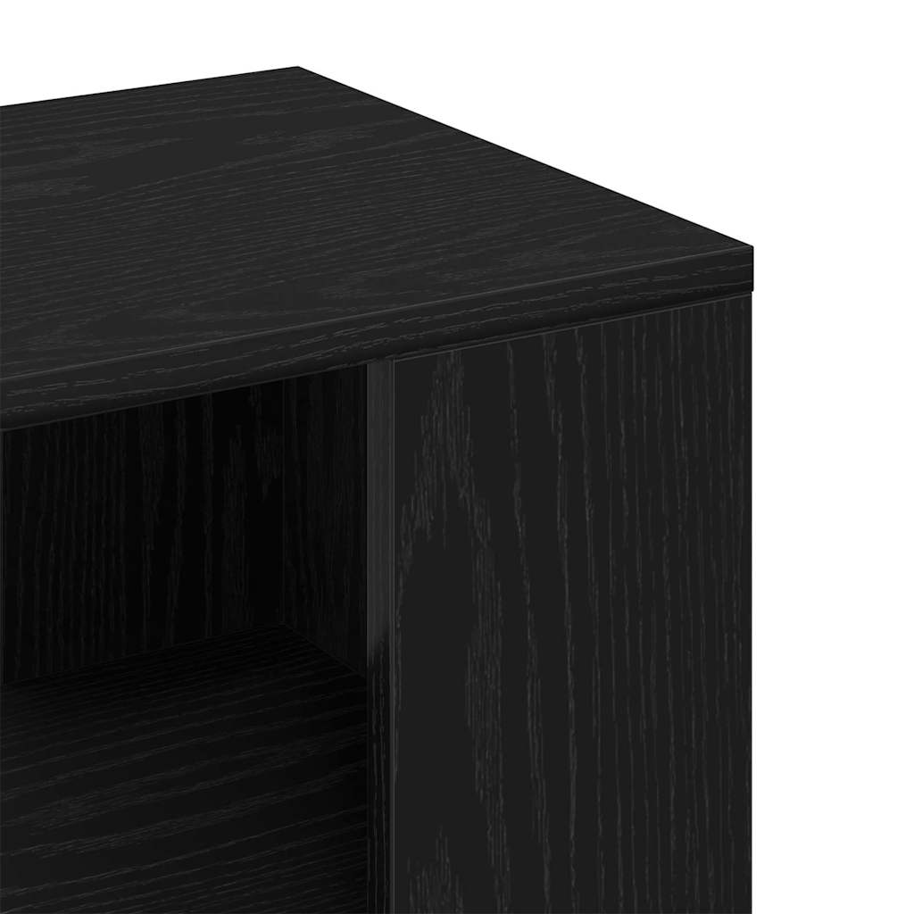 Tavolo laterale Rovere nero 36 x 30 x 56 cm Legno multistrato