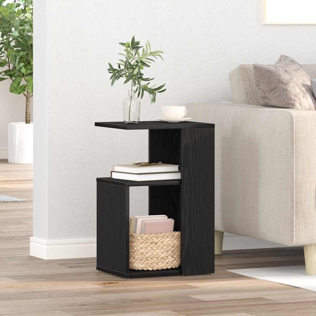 Tavolo laterale Rovere nero 36 x 30 x 56 cm Legno multistrato