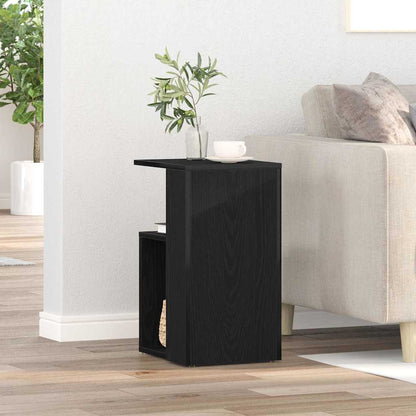 Tavolo laterale Rovere nero 36 x 30 x 56 cm Legno multistrato