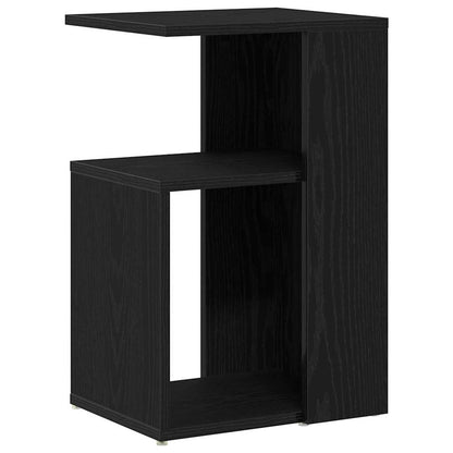 Tavolo laterale Rovere nero 36 x 30 x 56 cm Legno multistrato
