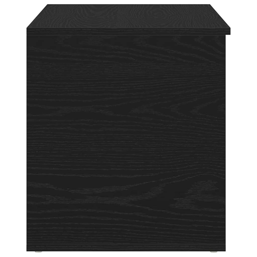 Scatola di Stoccaggio Rovere Nero 84 x 42 x 46 cm