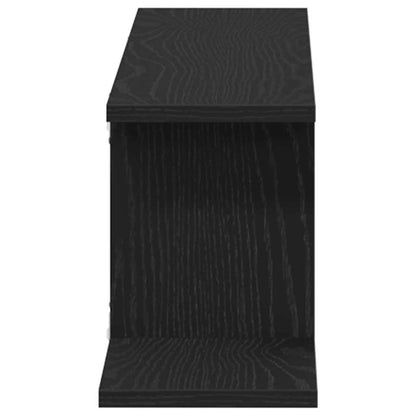 Mensola per TV da fissare a muro Rovere Nero 125 x 18 x 23 cm