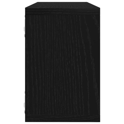 Scaffali da parete 4 pcs Rovere Nero 60 x 15 x 23 cm | homemem39