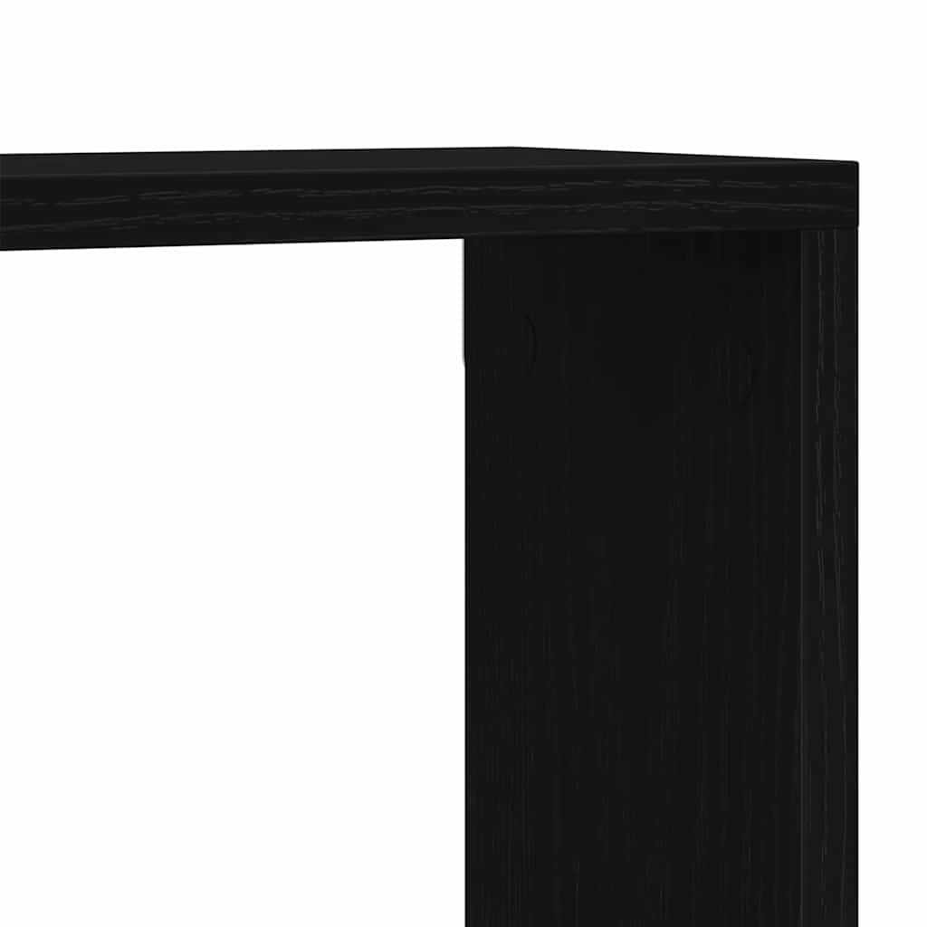 Scaffali da parete 6 pcs Rovere Nero 60 x 15 x 23 cm | homemem39