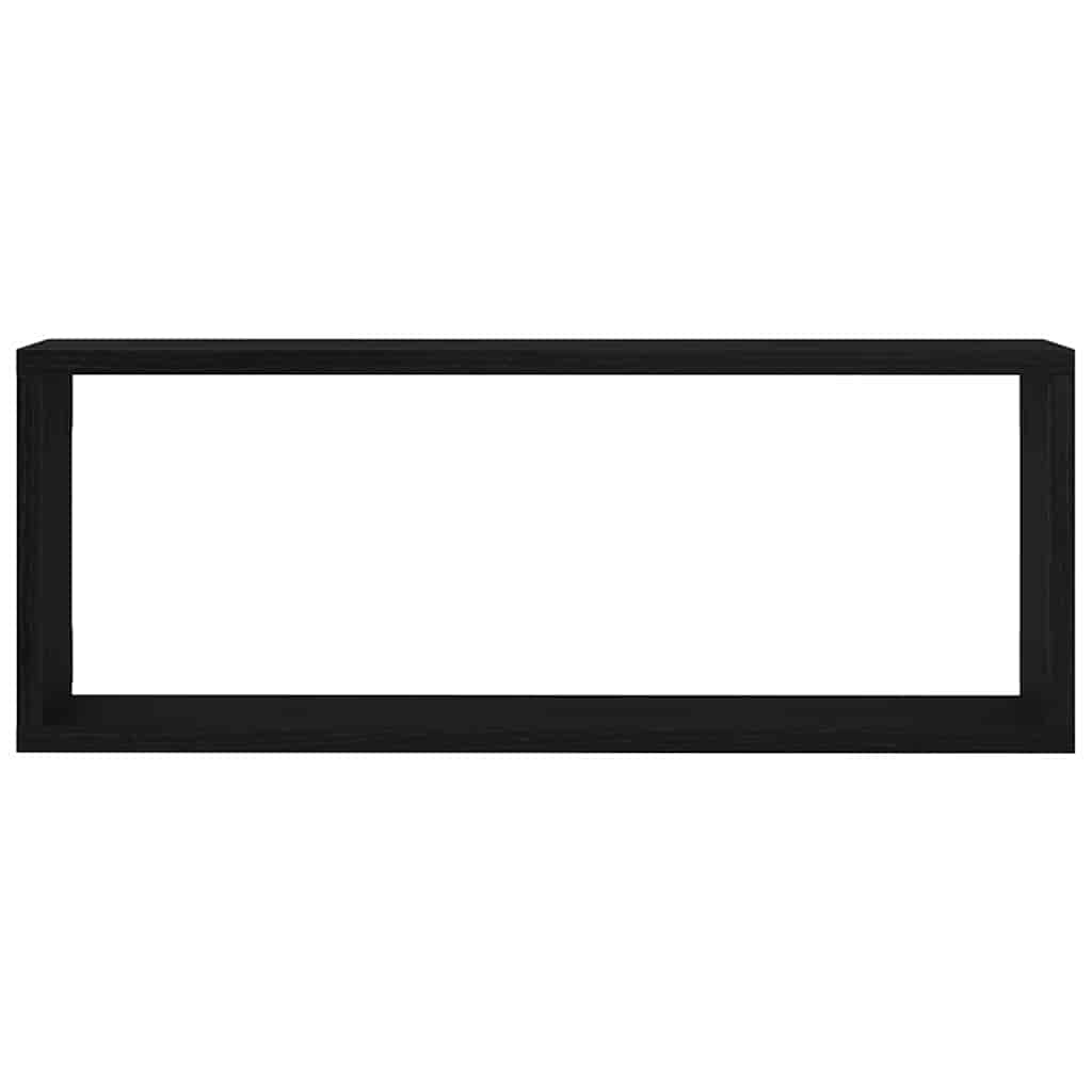 Scaffali da parete 6 pcs Rovere Nero 60 x 15 x 23 cm | homemem39