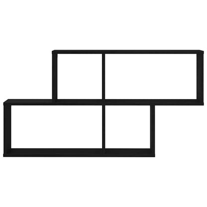 Scaffale da parete con lo scaffale Rovere Nero 76 x 15 x 53 cm