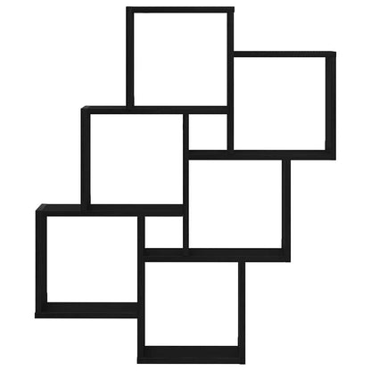 Scaffale da parete con lo scaffale Rovere Nero 78 x 15 x 92 cm