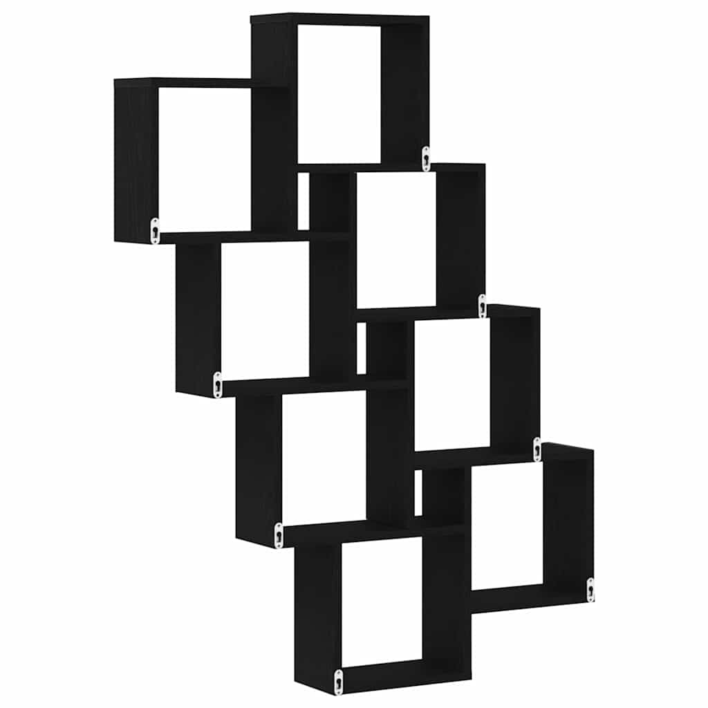 Scaffale da parete Rovere Nero 90 x 15 x 119,5 cm | homemem39