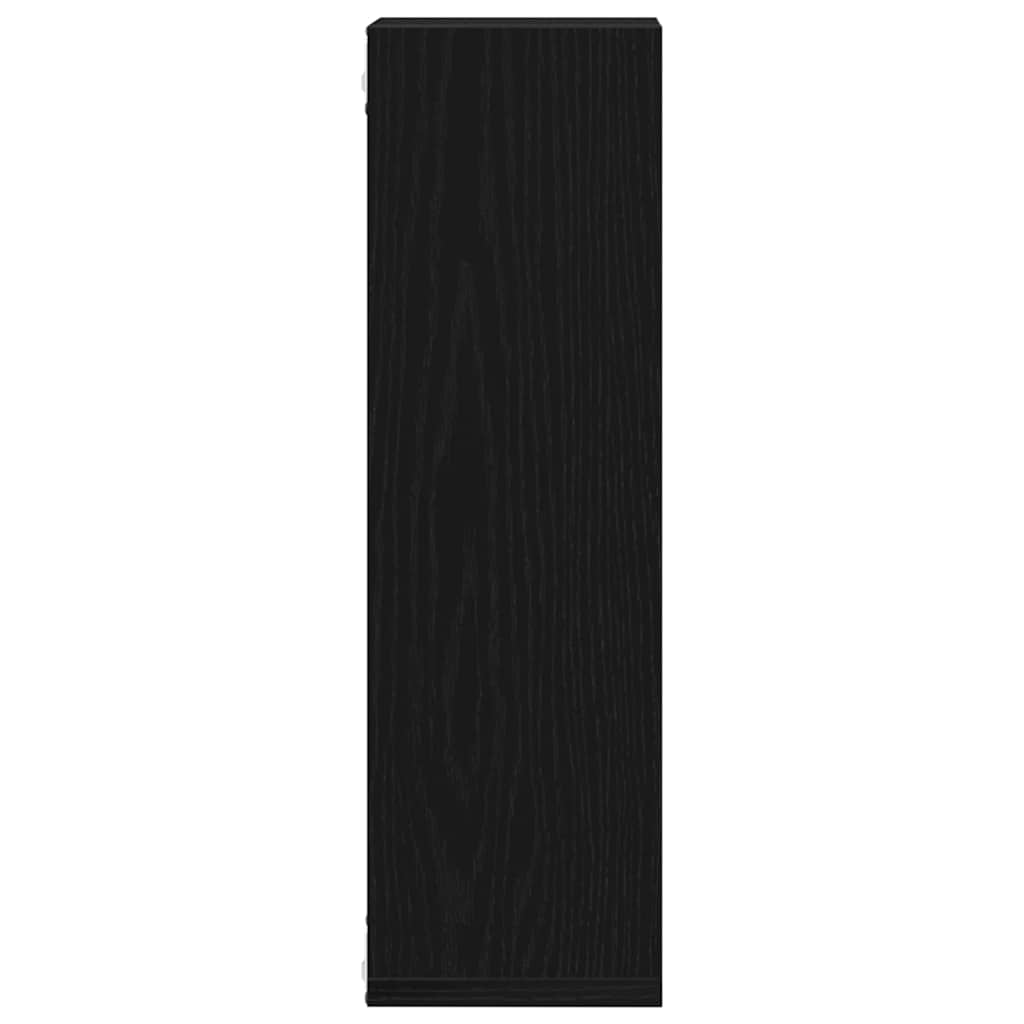 Scaffali da parete 2 pcs Rovere nero 50 x 15 x 85 cm