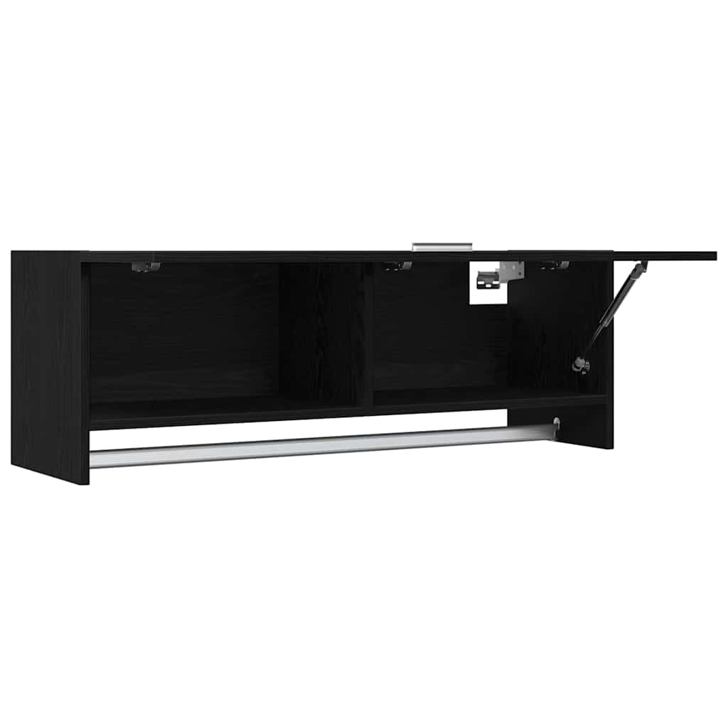 Guardaroba con porta Nero 100 x 32.5 x 35 cm Legno multistrato