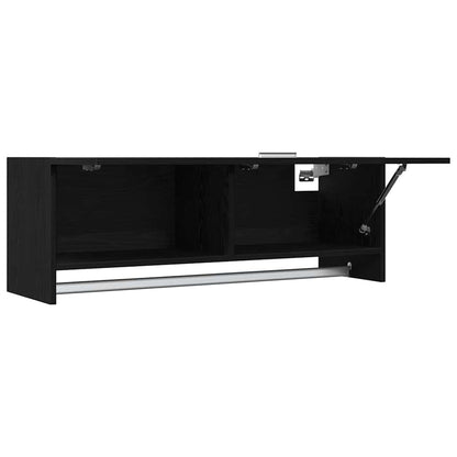 Guardaroba con porta Nero 100 x 32.5 x 35 cm Legno multistrato