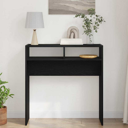 Tavolo consolle Rovere nero 78 x 30 x 80 cm Legno multistrato