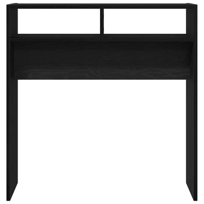 Tavolo consolle Rovere nero 78 x 30 x 80 cm Legno multistrato